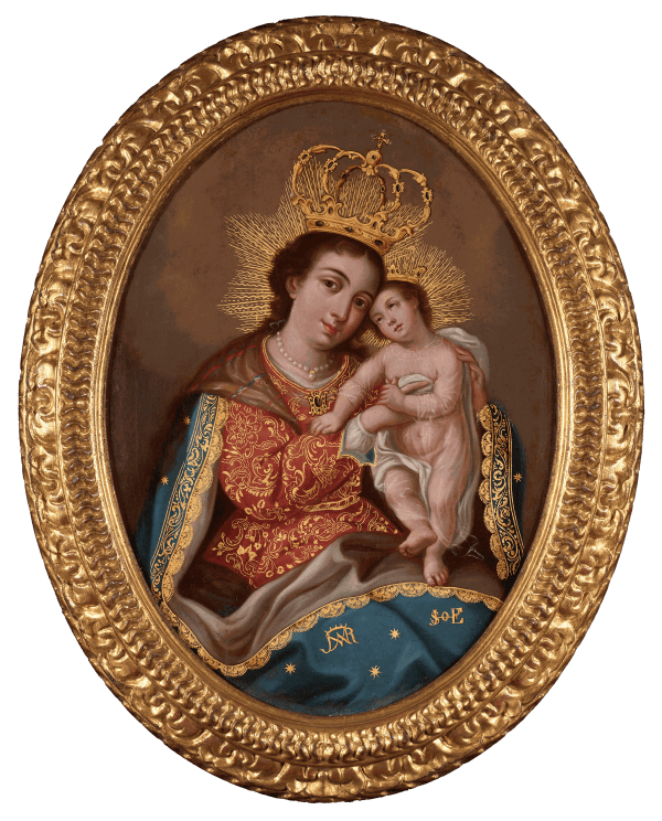 Luis Berrueco (active 1717-1750) Our Lady of Refuge Oil on canvas 80 x 55 cm