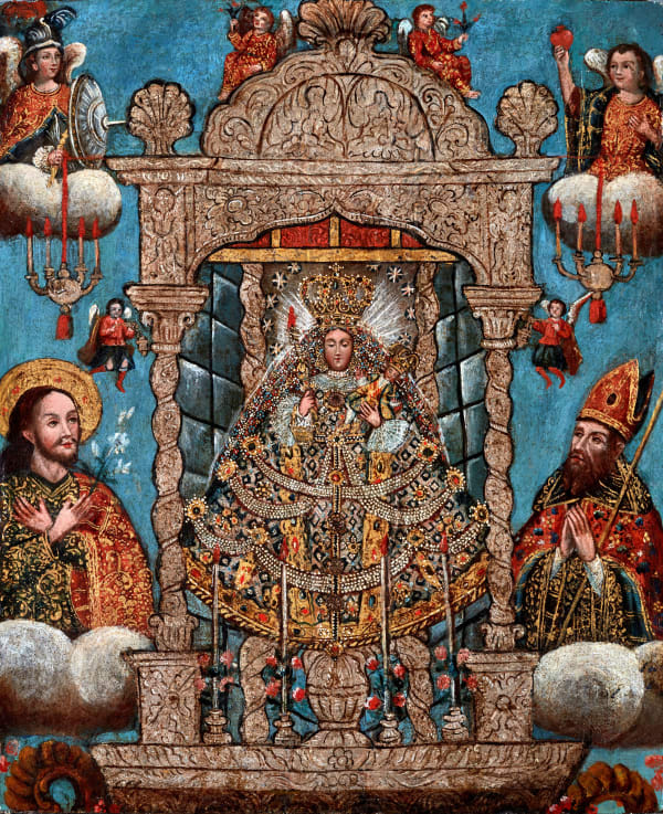 Our Lady of Copacabana Anonymous artist Titicaca, Peru First half of the 18th century Oil on canvas stuck to wooden panel 36.5 x 30 cm