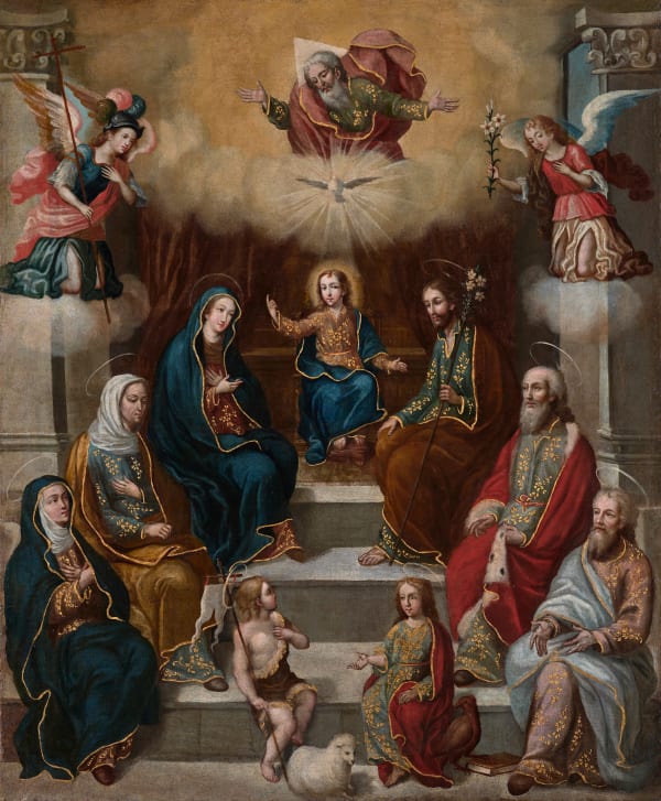 Holy Kinship Unidentified artist Cuzco School, 18th century Oil on canvas 75.5 x 63 cm