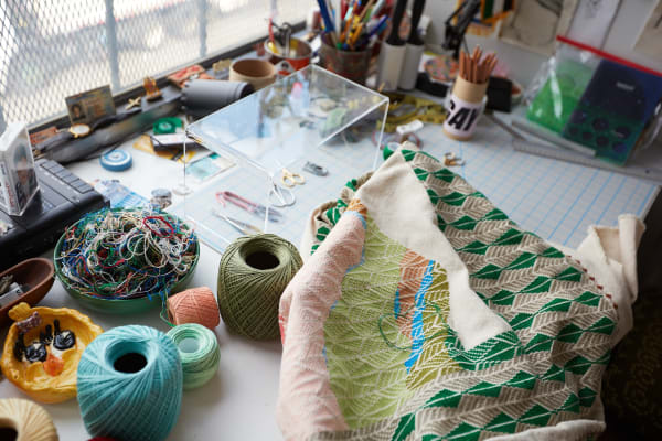 Jordan Nassar's Studio, Brooklyn, NY. Photo by Roy Beeson, 2020.