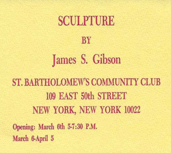 St. Bartholomew's Solo Exhibition