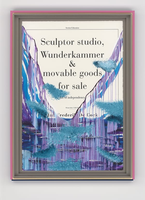 Jan De Cock SECTION EDUCATION Sculptor studio, Wunderkammer & movable goods for sale out of independency.