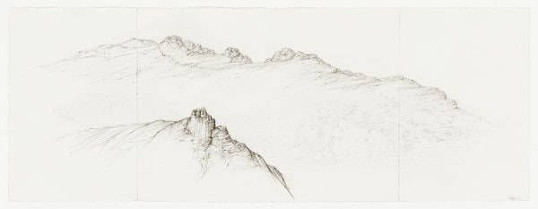 #021675 RAFFI KAISER Landscape Ink on paper 57 x 153 cm (3 panels)