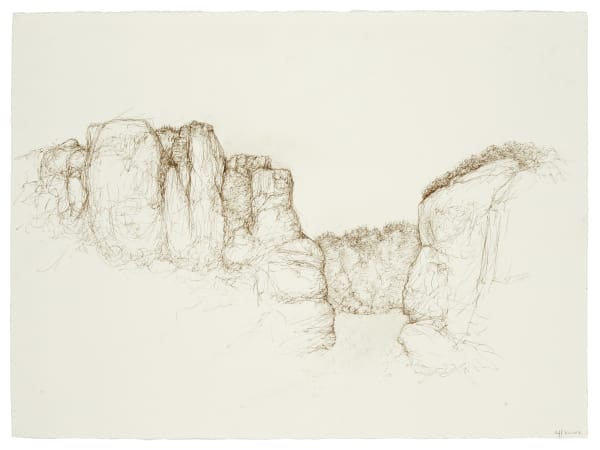 Raffi Kaiser #022901 Landschaft, 2022/23 Tusche auf Papier 55 x 75 cm