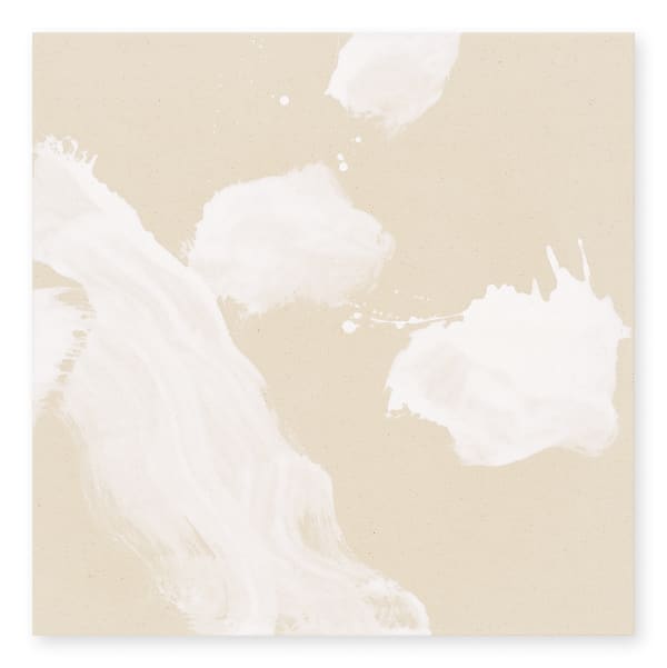 Hiroko Nakajima #021893 Petite vague I, 2019 White Gouache on canvas 70 x 70 x 4 cm
