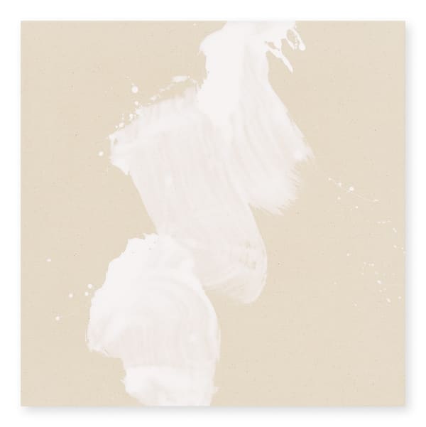 Hiroko Nakajima #021894 Petite vague II, 2019 White Gouache on canvas 70 x 70 x 4 cm