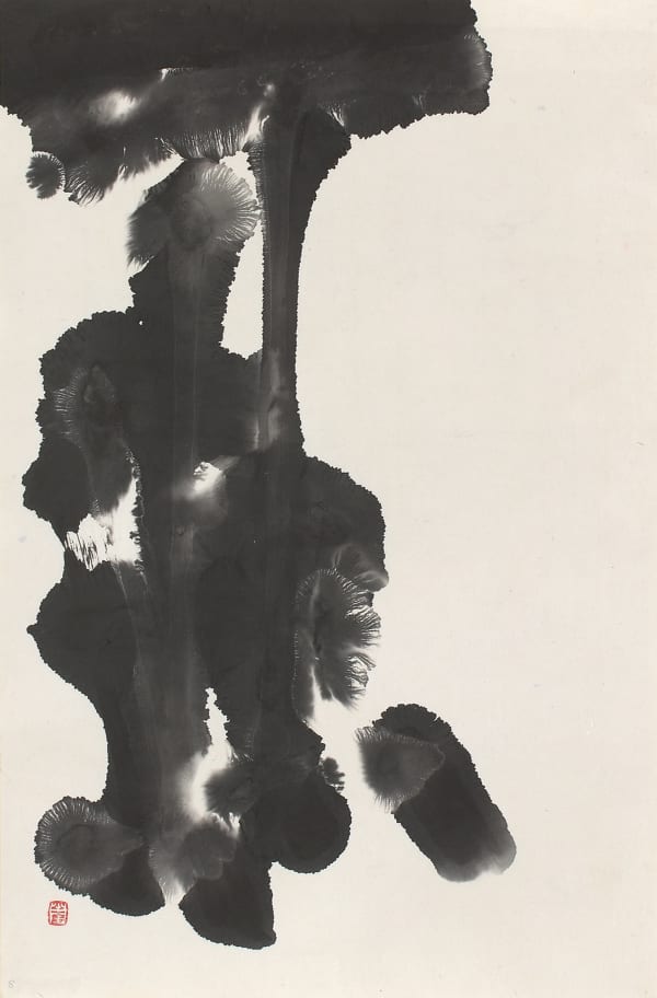 SHO-Künstler #016271 Chiba Hangai (*1931), ink form, around 1960 Ink on paper 68 x 45 cm