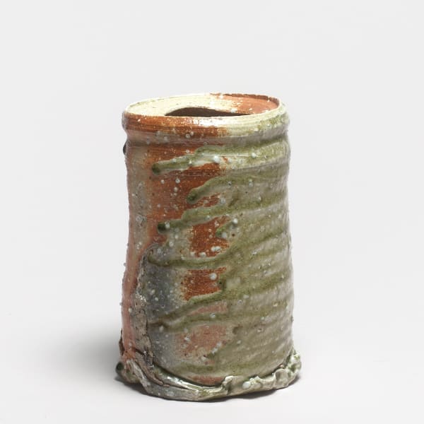 Shiro Tsujimura, #000703 vase (hanaire), shigaraki style, around 1992