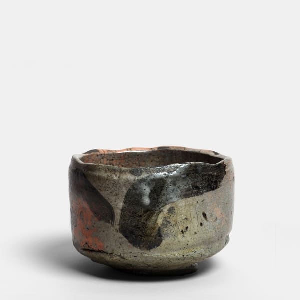 Kei Tanimoto #020167 Bemalte rote Raku Teeschale (iga aka-raku tetsue chawan), Iga-Typ, 2013 Steinzeug mit Eisenoxid-Bemalung 10 x 13,5 cm