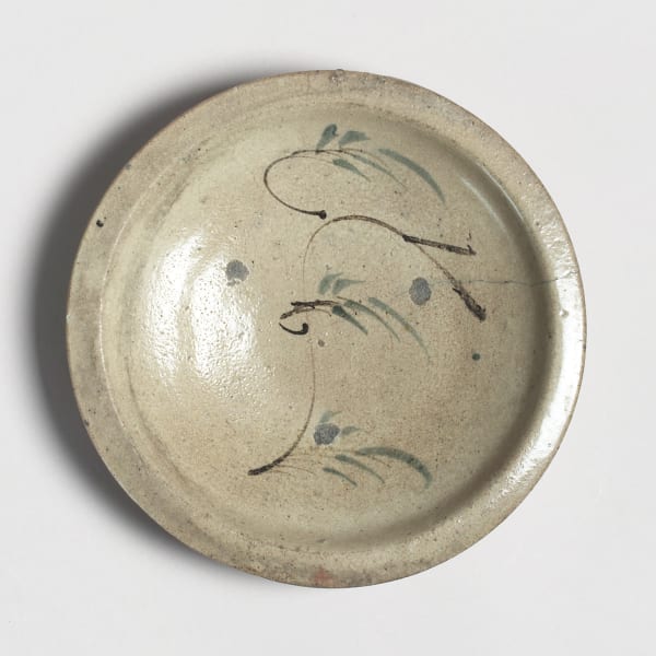 Keramik, #001096 Ishizara - Steintelle mit Weidenmotiv, 2. Hälfte Edo-Zeit (1615-1868)
