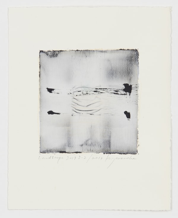 Hideaki Yamanobe #021541 Landscape 2017 S-2, 2017 Acrylic on paper on hand made paper 28,5 x 22,5 cm