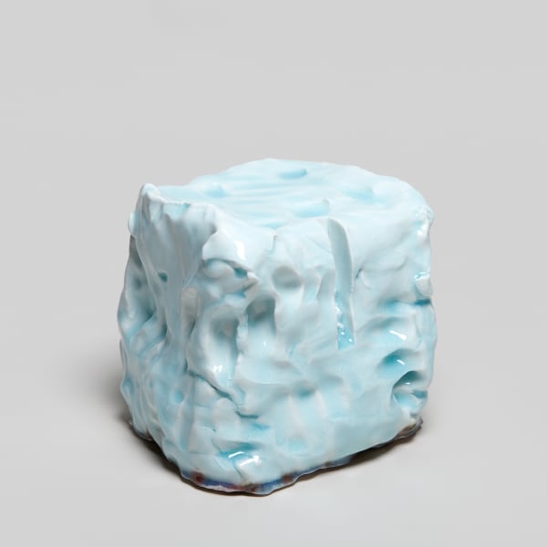 Masamichi Yoshikawa #022764 Katamari, 2023 Porcelain with Seihakuji glaze 19 x 19 x 19 cm