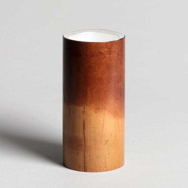 Andreas Caderas #021460 Bamboo vase, 2017 Ancient Japanese bamboo; inside: silver 16,2 x 8 cm