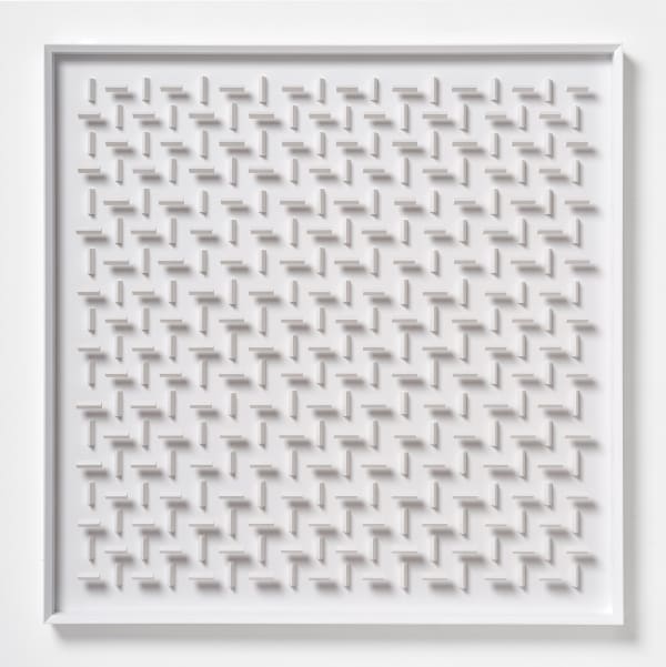 Klaus Staudt #022943 2-er Rhythmus, 2021 Wood, acrylic paint, plexiglass 85 x 85 x 6,5 cm