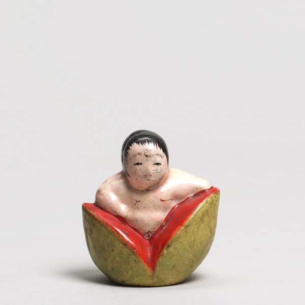 Ningyô, #002223 Neri-Ningyô - doll made of wood dust mash, Momotaro