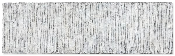Hideaki Yamanobe #022008 Voice of the Forest 2019-05, 2019 Acrylic and sand on nettle 75 x 250 x 4 cm