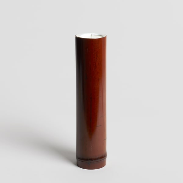 Andreas Caderas #022107 Bamboo vase, 2016 Ancient Japanese bamboo; Inside: silver 32 x 7,5 x 7,5 cm