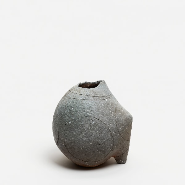 Yasuhisa Kohyama #022061 Suemono (antike Keramik), Vase, 2017 Steinzeug, Anagama-Brand 17 x 16 x 13 cm