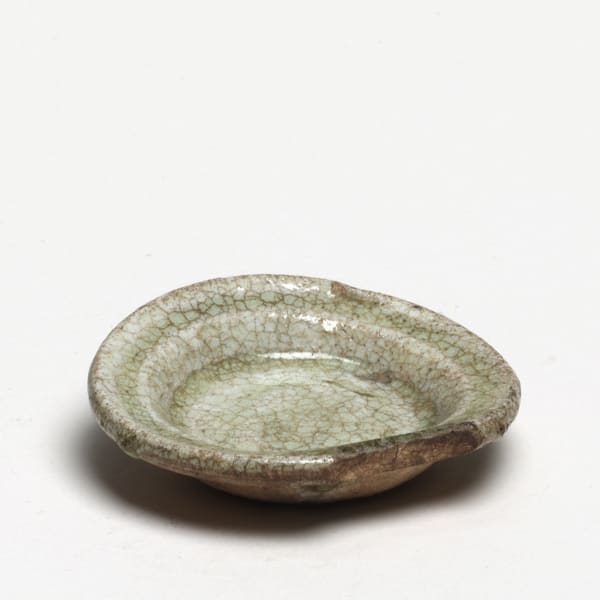 Keramik, #000070 Kozara, kleiner Teller, Ko-Seto-Keramik (altes Seto), Muromachi-Zeit (1333-1573)