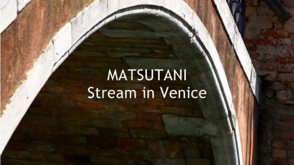 Documentation film about Takesada Matsutani at the Venice Biennale 2018 “MATSUTANI - Stream in Venice”