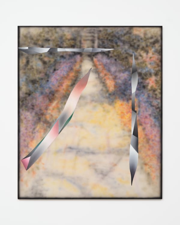 Lambrusco, 2023 signed C Landon 2023 Oil and acrylic spray on canvas 152.2cm x 127cm