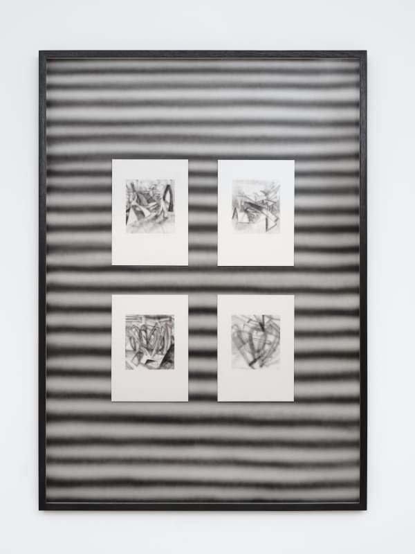 Framed work on paper, 2023 Acrlyic spray on paper 122cm x 87.2cm