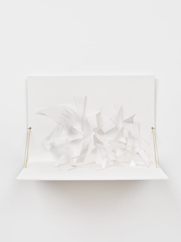 Paper tiger, 2023 Paper and tread 19.4cm x 28.5cm x 18.2cm