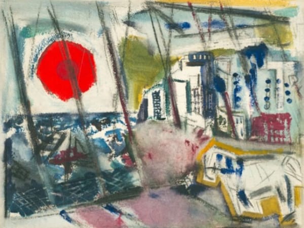 Fig. 1 The Red Sun, Brooklyn Bridge, 1922 Watercolour and charcoal on paper 21 3/8 x 26 3/16 inches The Art Institute of Chicago; Alfred Stieglitz Collection 1949.R.22.109.