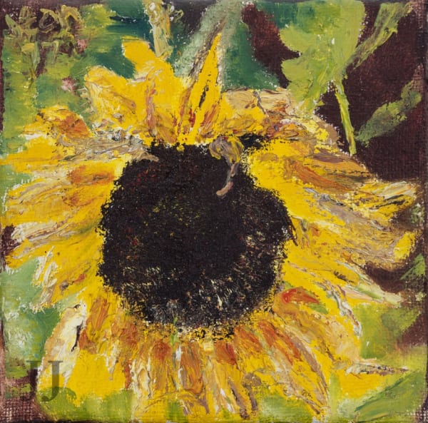Sunflower (print), 1977 Oil on canvas 8 x 8 cm