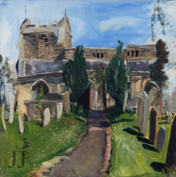 St. Cross Church (print), 1972 Oil on canvas 76 x 76 cm