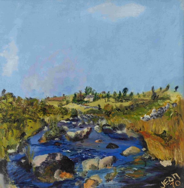 Yellands from the Plym (print), 1970 Oil on canvas 76 x 76 cm