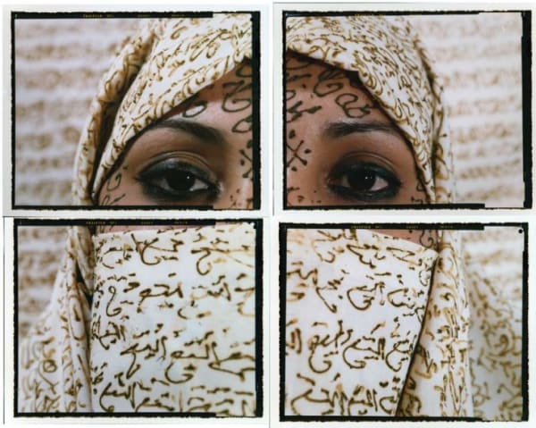 Lalla Essaydi Converging Territories #24, 2004 4 chromogenic prints mounted to aluminum with UV protective laminate 20 x 24 inches edition of 5