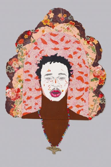 Ebony G. Patterson (Untitled) Disciple VII from Gangstas for Life, 2008 mixed media on handcut paper 48 x 36 inches