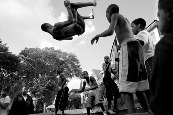 Carlos Javier Ortiz Kids Jump, Auburn Gresham, Chicago (From We All We Got), 2010 archival pigment print on Hahnemuhle Photo Silk Baryta 20 x 26 inches edition of 7
