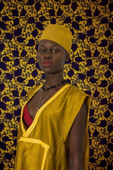 Omar Victor Diop Sashakara, 2016 ink-jet print on Harman by Hahnemuhle paper 35 7/16 x 23 5/8 inches edition of 5