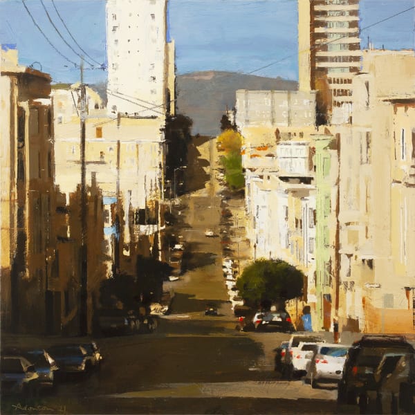 Ben Aronson Sun on Leavenworth, 2021 oil on panel 12 x 12 in