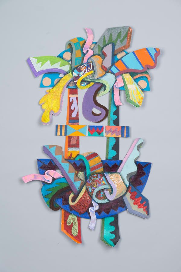 Kevin Cole, Ladder for Ali, 2017, mixed media on canvas, 41 x 58 x 2 in