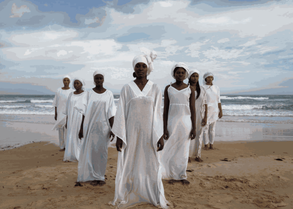 Adrian L. Burrell’s, “Cyclical Symphony” (2022) is on display as part of “Venus Blues.”