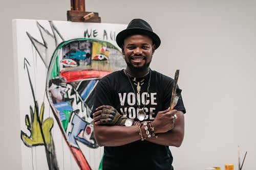 Blessing Ngobeni, 2020 Standard Bank Young Artist Award for the Visual Arts recipient, re-imagines seminal Study Song of Chicotte through hand-coloured linocuts
