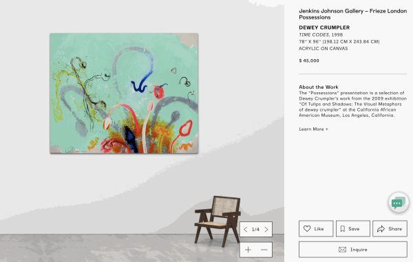Installation View: Frieze London 2020 Virtual Viewing Room