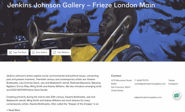 Installation View: Frieze London 2020 Virtual Viewing Room