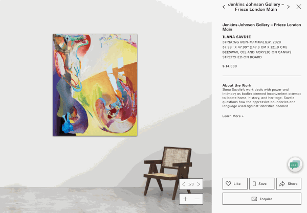 Installation View: Frieze London 2020 Virtual Viewing Room