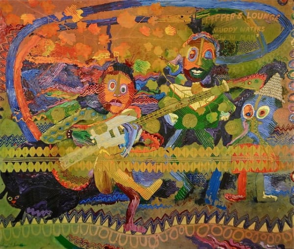 WADSWORTH JARRELL Juju Man from the Delta, 1985acrylic on canvas