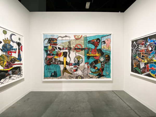 Image of installation view of Jenkins Johnson Gallery's booth at Art Basel Miami Beach 2021