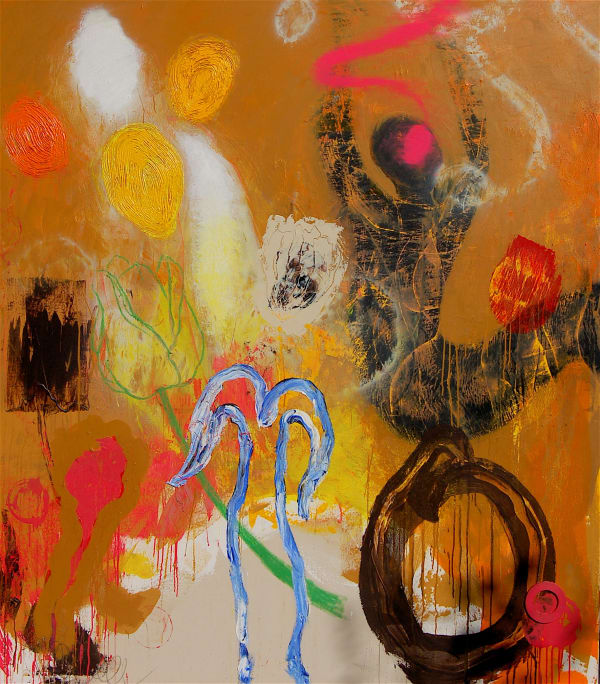 Dewey Crumpler Water Mix, 1998 acrylic on canvas 82 x 74 inches signed verso