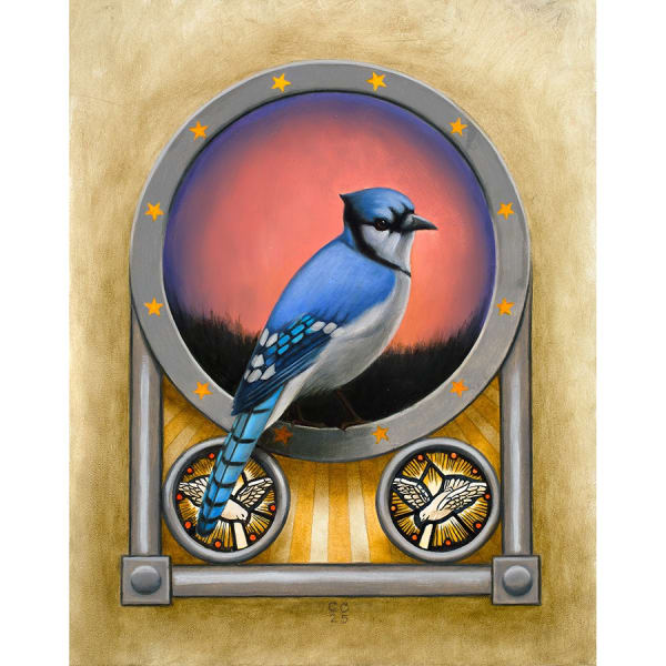 Christopher Clamp THE MESSENGER 2025, Oil on Panel, 10 x 8 inches