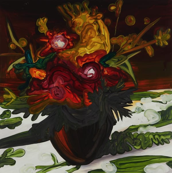 Clare Woods (b. 1972), Saturday Wait, 2019, oil on aluminium © Courtesy the artist and Cristea Roberts, London.