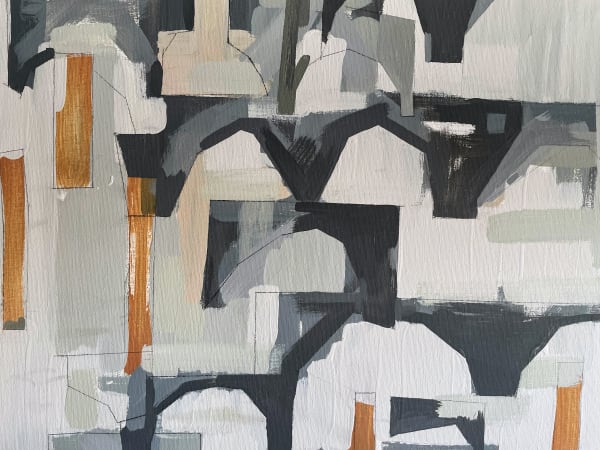 Andreè Walker, Arches and Columns (2024) Acrylics and Pencil. Photo Credit: Courtesy of the artist