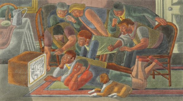Image: William Roberts RA (1895-1980), Study for TV, 1960 (detail) © The Estate of John David Roberts. Reproduced with the permission of the William Roberts Society.