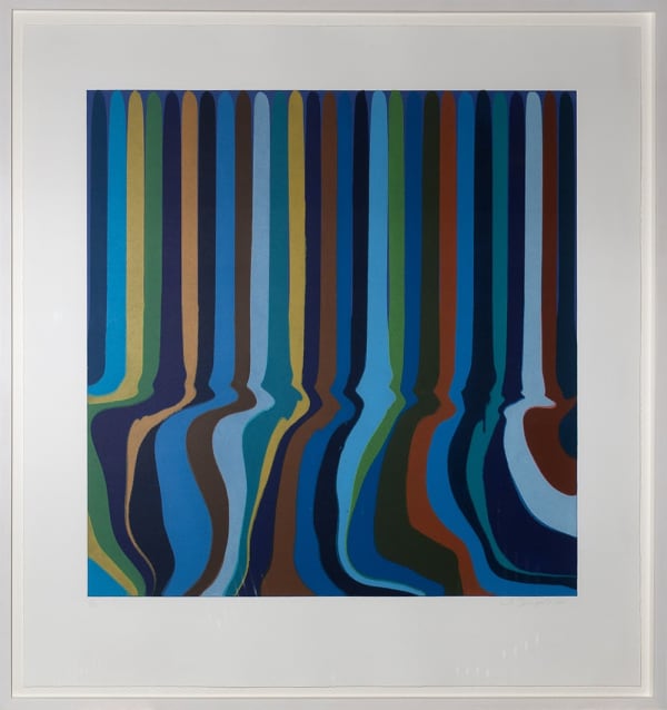 Ian Davenport (b. 1966) Colorplan Series: Royal Blue Etching, 2011, a series of four colour etchings with chine-collé on paper. Edition of 30 © Ian Davenport. All rights reserved, DACS 2020